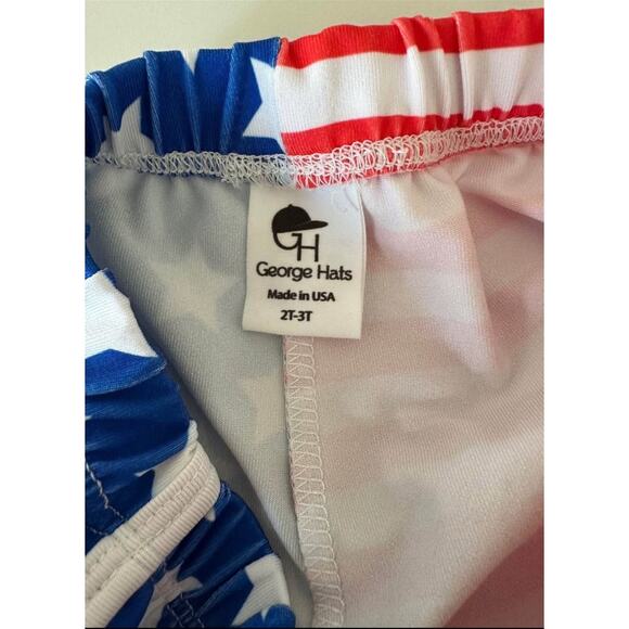 George Hats Stars and Stripes Track Shorts 2T-3T - Picture 6 of 7